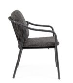 Scaun Edvige Antracit Jx55-Carbon cu Cotiere cu Pernă