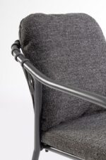Scaun Edvige Antracit Jx55-Carbon cu Cotiere cu Pernă