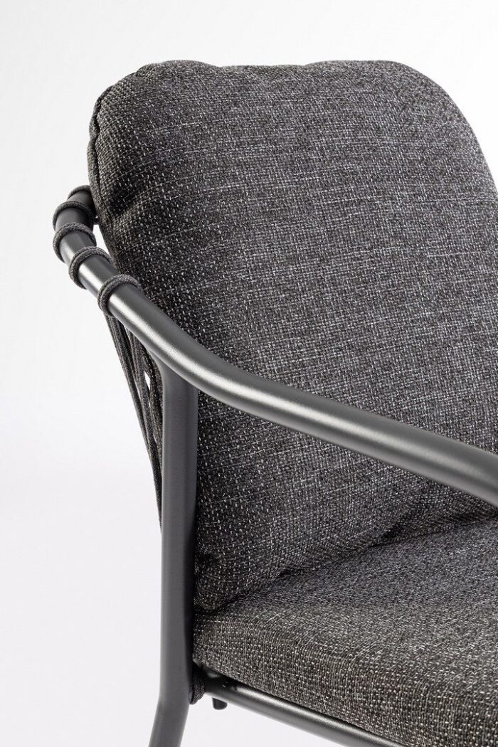 Scaun Edvige Antracit Jx55-Carbon cu Cotiere cu Pernă