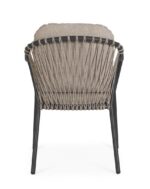 Scaun Edvige Antracit Jx55 cu Cotiere cu Pernă