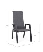 Scaun Ethan Antracit Jx55 cu Cotiere Reclinabil