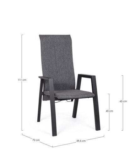 Scaun Ethan Antracit Jx55 cu Cotiere Reclinabil