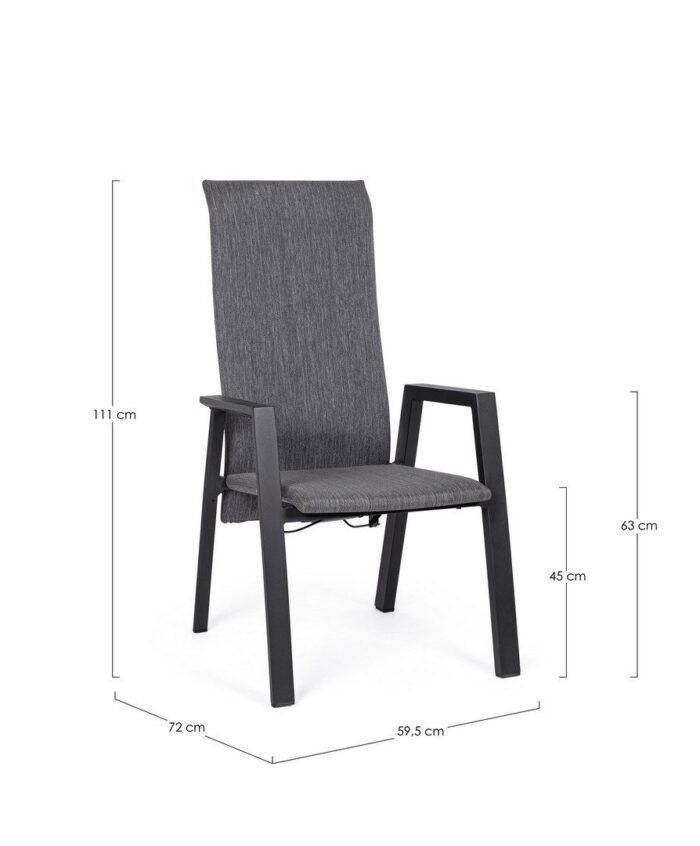 Scaun Ethan Antracit Jx55 cu Cotiere Reclinabil