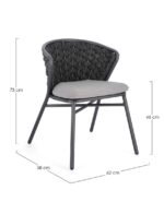 Scaun Harlow Antracit Qs22/Graphite cu Pernă