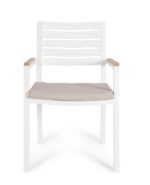 Scaun Henna Alb Ld30 cu Cotiere cu Pernă