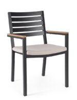 Scaun Henna Antracit Lh32 cu Cotiere cu Pernă