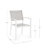 Scaun Hilde Alb Cloud Ld30 cu Cotiere