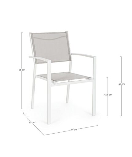 Scaun Hilde Alb Cloud Ld30 cu Cotiere