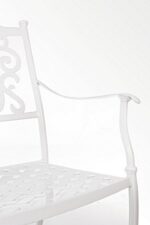 Scaun Ivrea Alb cu Cotiere