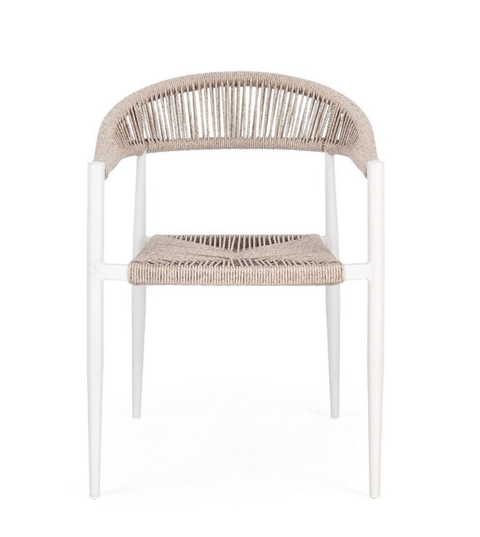 Scaun Jandia Alb Sa27/Beige cu Cotiere