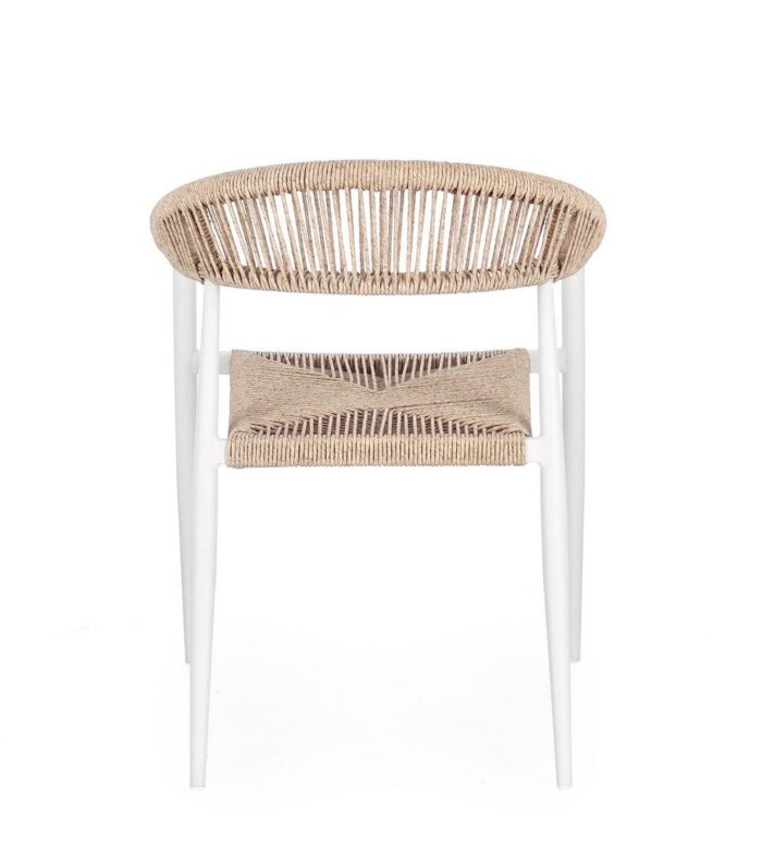 Scaun Jandia Alb Sa27/Beige cu Cotiere