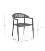 Scaun Jandia Antracit Sa26/Grigio cu Cotiere