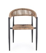 Scaun Jandia Antracit Sa26/Natural cu Cotiere