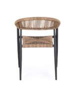 Scaun Jandia Antracit Sa26/Natural cu Cotiere