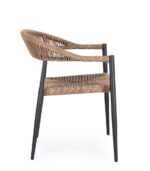 Scaun Jandia Antracit Sa26/Natural cu Cotiere