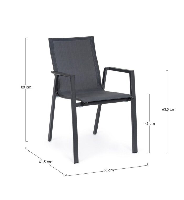 Scaun Krion Antracit Jx55 cu Cotiere