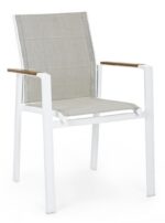 Scaun Kubik Alb Sj60 cu Cotiere