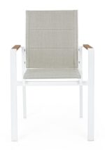 Scaun Kubik Alb Sj60 cu Cotiere