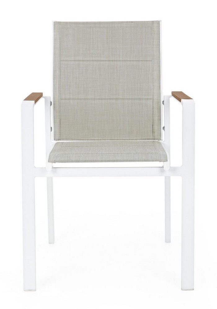 Scaun Kubik Alb Sj60 cu Cotiere