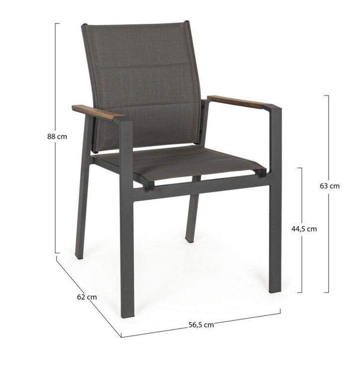 Scaun Kubik Antracit Sj61 cu Cotiere
