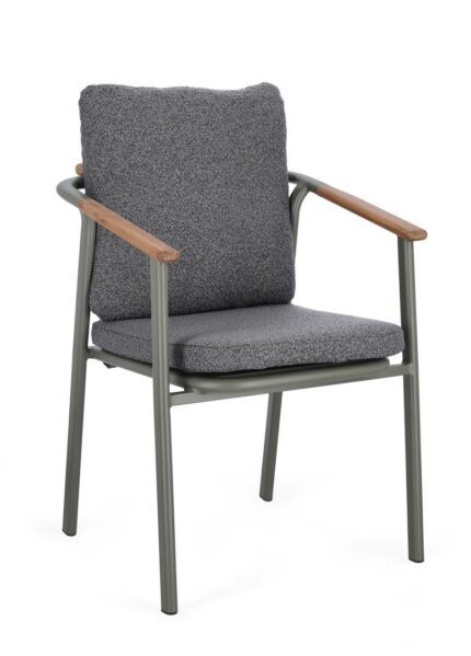 Scaun Leonida Verde Wg26 cu Cotiere cu Pernă