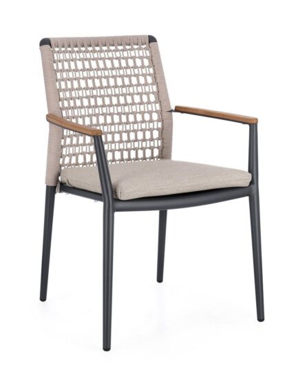 Scaun Maddox Antracit Jx55 cu Cotiere cu Pernă