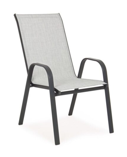 Scaun Martinez Gri Deschis cu Cotiere