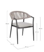Scaun Millor Antracit Ja60/Khaki cu Cotiere cu Pernă