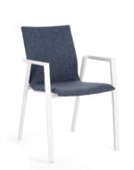 Scaun Odeon Alb/Denim Jx11 cu Cotiere