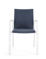 Scaun Odeon Alb/Denim Jx11 cu Cotiere