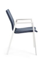 Scaun Odeon Alb/Denim Jx11 cu Cotiere