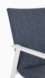 Scaun Odeon Alb/Denim Jx11 cu Cotiere
