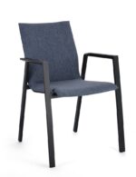Scaun Odeon Antracit/Denim Jx55 cu Cotiere