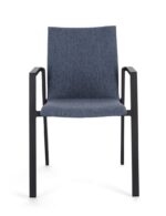 Scaun Odeon Antracit/Denim Jx55 cu Cotiere