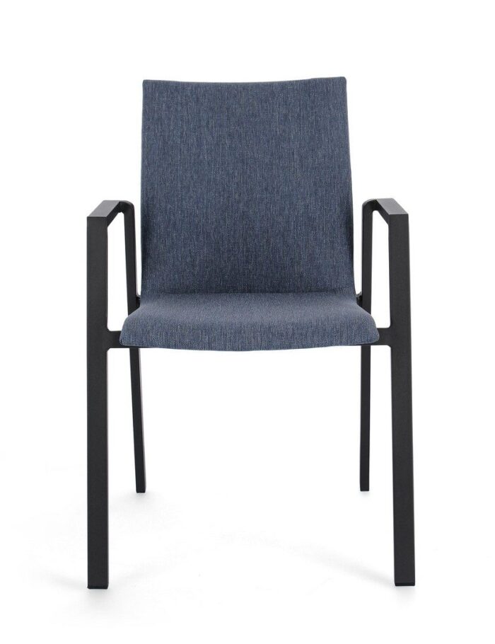 Scaun Odeon Antracit/Denim Jx55 cu Cotiere