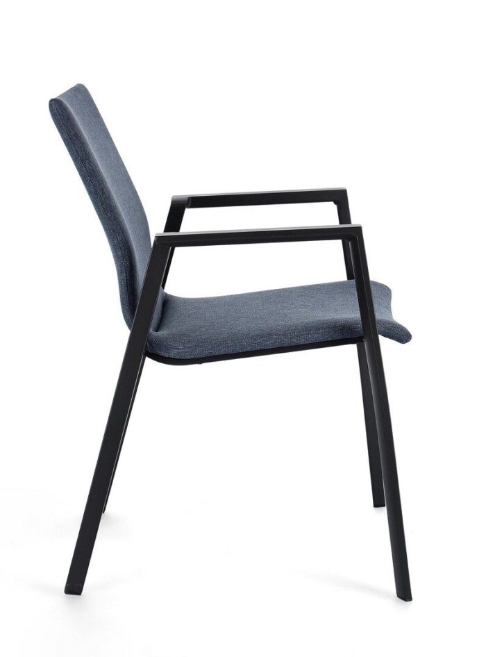 Scaun Odeon Antracit/Denim Jx55 cu Cotiere