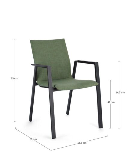 Scaun Odeon Antracit/Oliv Jx55 cu Cotiere
