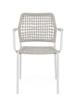 Scaun Rajada Alb Ja61 cu Cotiere