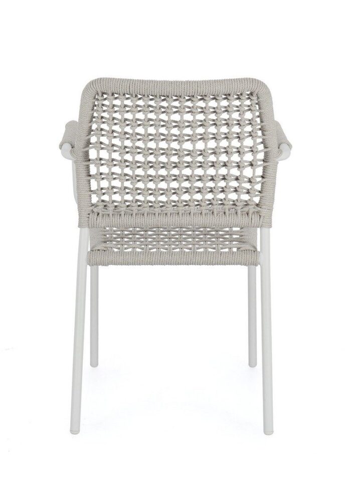 Scaun Rajada Alb Ja61 cu Cotiere