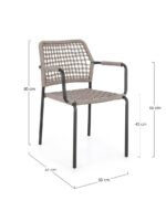 Scaun Rajada Antracit Ja60/Khaki cu Cotiere