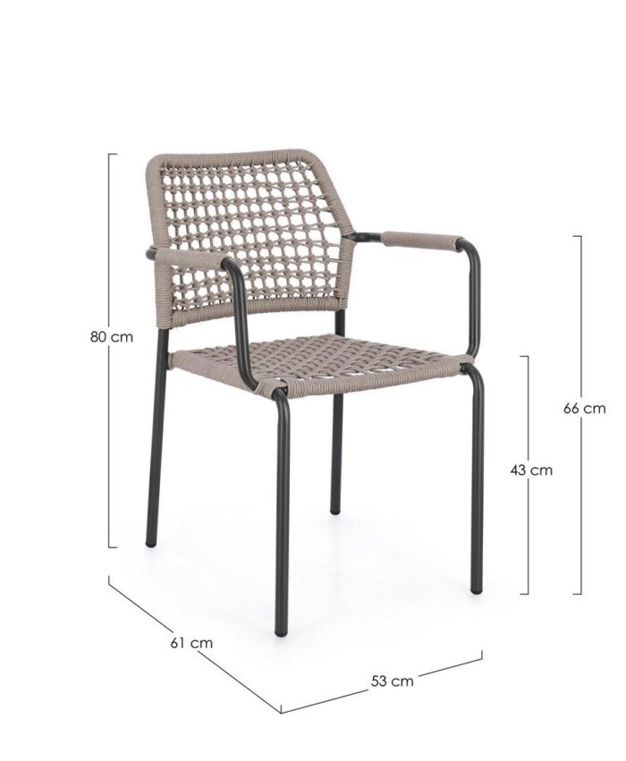 Scaun Rajada Antracit Ja60/Khaki cu Cotiere