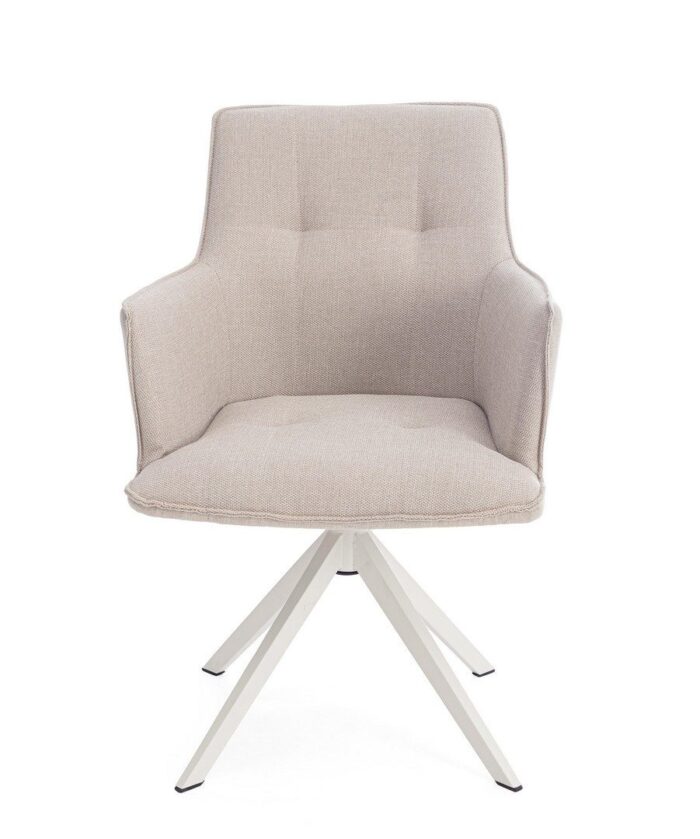 Scaun Rotativ Skagen Alb cu Cotiere