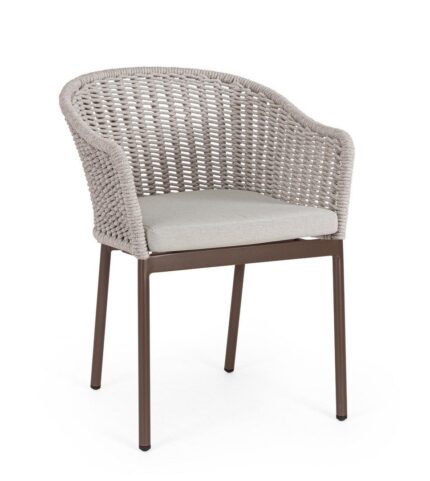 Scaun Salines Chocos cu Cotiere cu Pernă