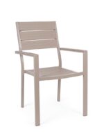 Scaun Sarita Taupe cu Cotiere