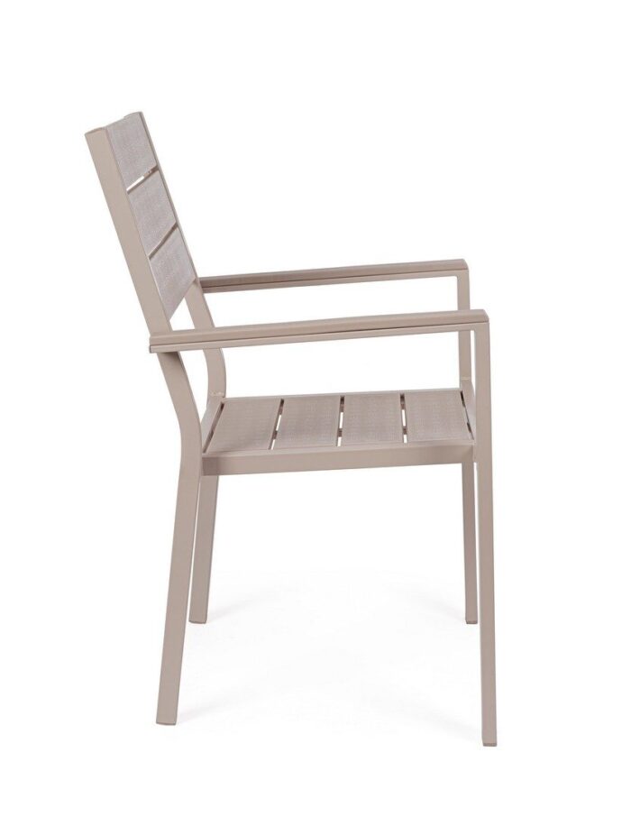 Scaun Sarita Taupe cu Cotiere