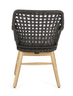 Scaun Wilson Negru cu Cotiere cu Pernă