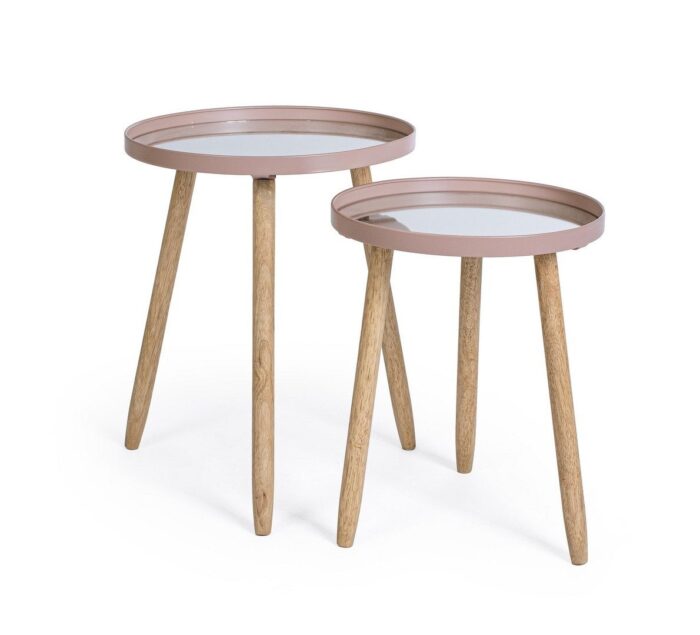 Set 2 Măsuțe De Cafea Rotunde Edvard Mov