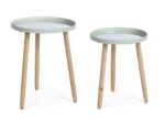 Set 2 Măsuțe De Cafea Rotunde Edvard Verde Salvie