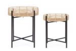 Set 2 Măsuțe De Cafea Rotunde Rendy Natur/Negru