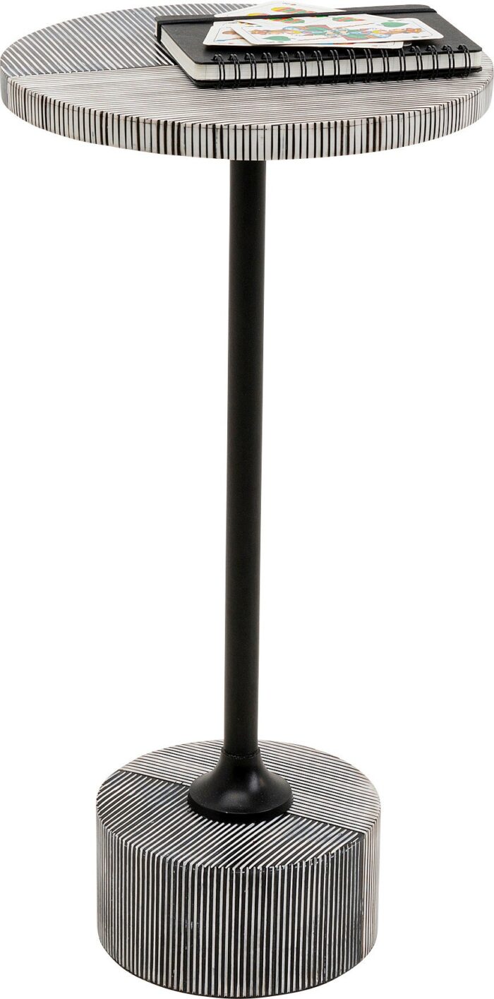 MASUTA AUXILIARA DOMERO DOUBLE NEGRU Ø25 CM
